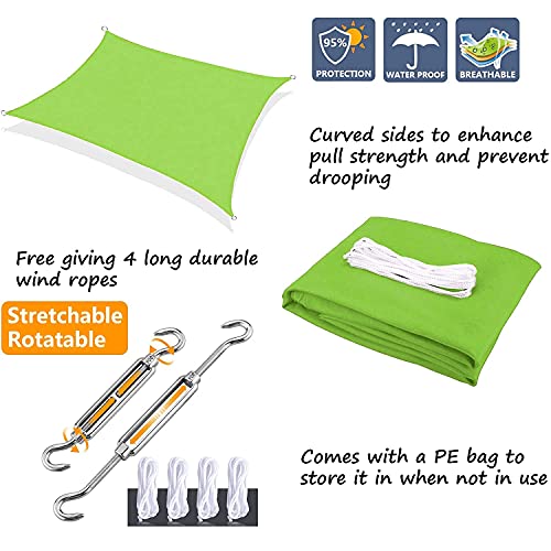 Voile d'ombrage rectangulaire résistant et respirant protection UV