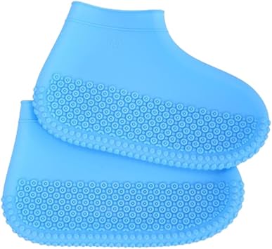 ZOSTLAND Silicone Waterproof Shoe Covers Rain Socks,Reusable Foldable Non-Slip Shoes Boots Shoes Covers Overshoe for Indoor, Rain, Snow, Grassland Shoes for Men & Women & Kids