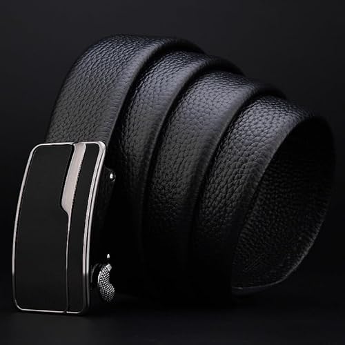 NSUQOA JSEIAJB Men's Automatic Buckle Belt Men's Leather Belt Business Men's(110cm) - Image 2