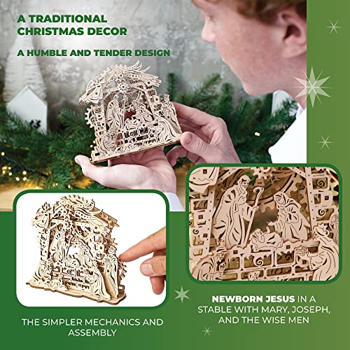 Ugears Nativity Scene - Mechanical Puzzle 3D - Self Assembly Woodcraft Construction Kits - Wooden Nativity Set - Christmas Puzzles For Kids - Christmas Diy Decorations - Crafts On Idea #TOP2
