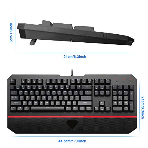 Clavier de jeu mécanique filaire pour PC Gamer et espace de bureau Windows