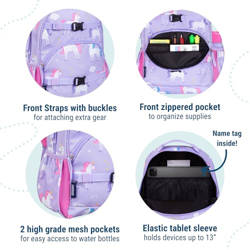 Image of Wildkin 15 inch Kids Backpack for School & Travel - Durable, Padded, Multiple Pockets, Boys & Girls Ages 5-10