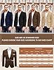 COOFADNY Brown Corduroy Blazer Men Casual Blazers ... #5
