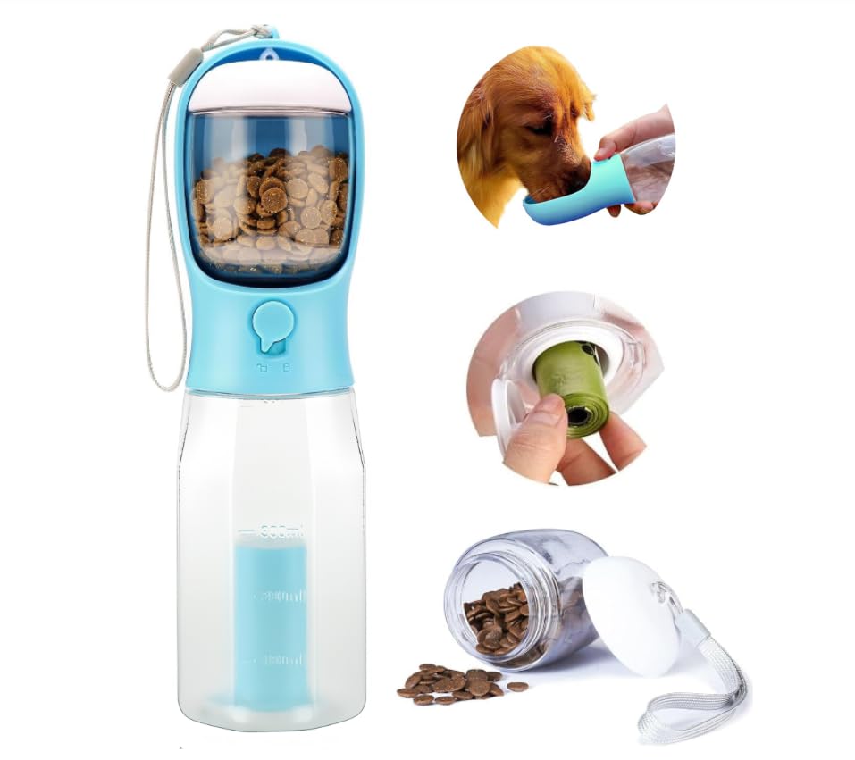 Dog Water Bottle, Portable Dog Water Dispenser, 3-in-1 Leak Proof...