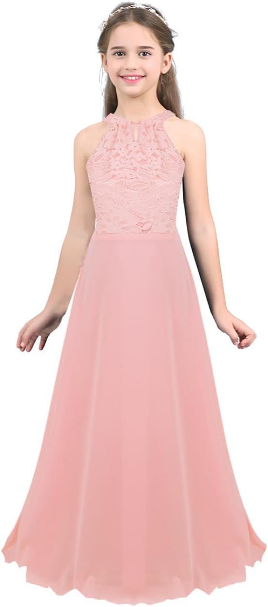 Xnihocha Mädchen Kleid - Festliches Blumenmädchenkleid Aus Chiffon