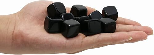 Cristal cuadrado pulido de obsidiana negra natural, cristales y piedras curativas de cuarzo a granel para Wicca, Reiki, energía curativa, piedras de