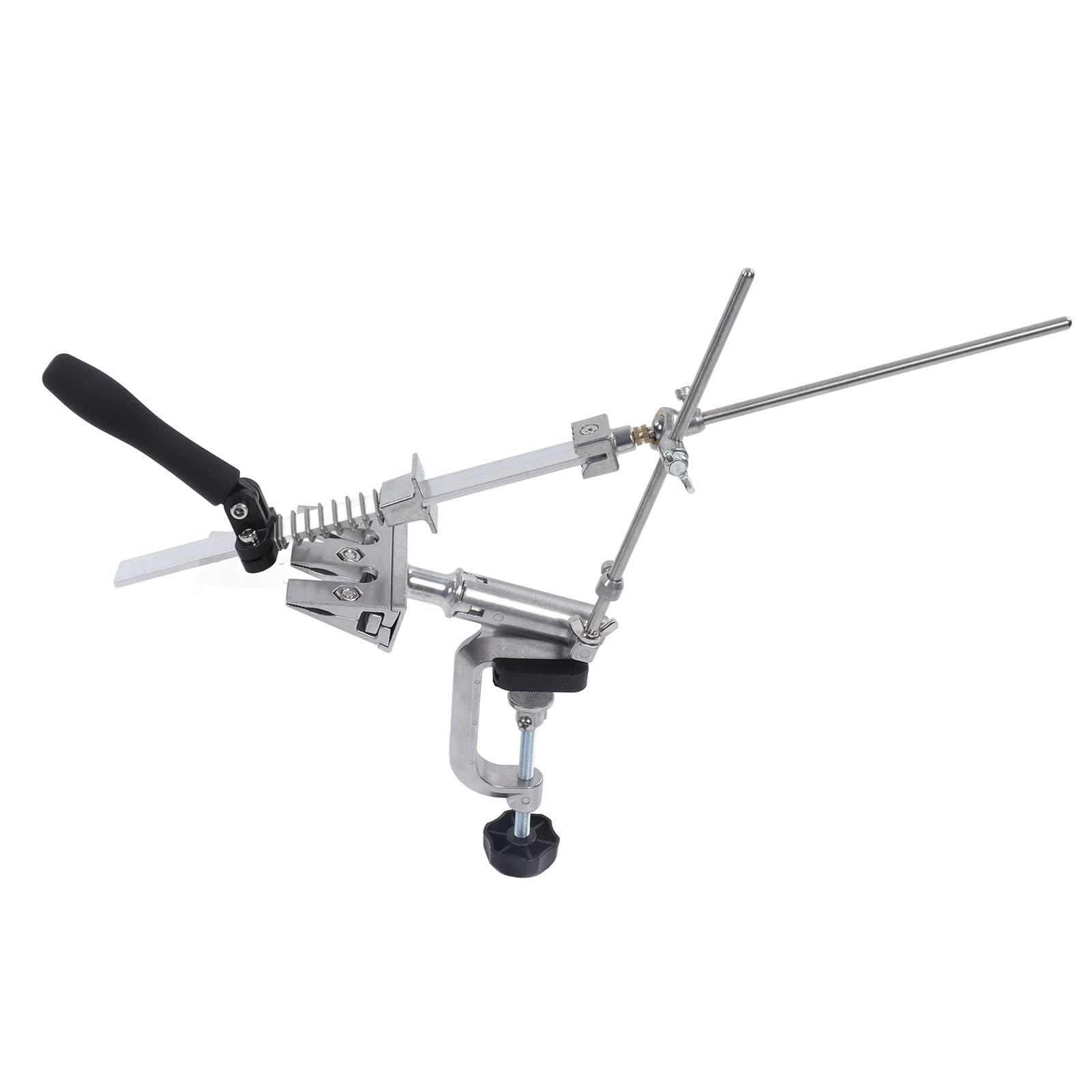 Set di Pietre per Affilare i Coltelli Set di Pietre per Affilare in Acciaio Inossidabile con Supporto per la Rotazione di 360° e 10 con Angolo Regolabile per Cuochi Domestici, Cacciatori e