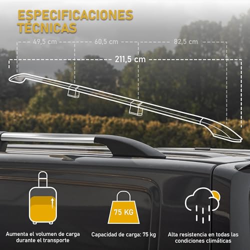 Rieles portaequipajes para VW Caddy Maxi Largo solucionar espacio 6