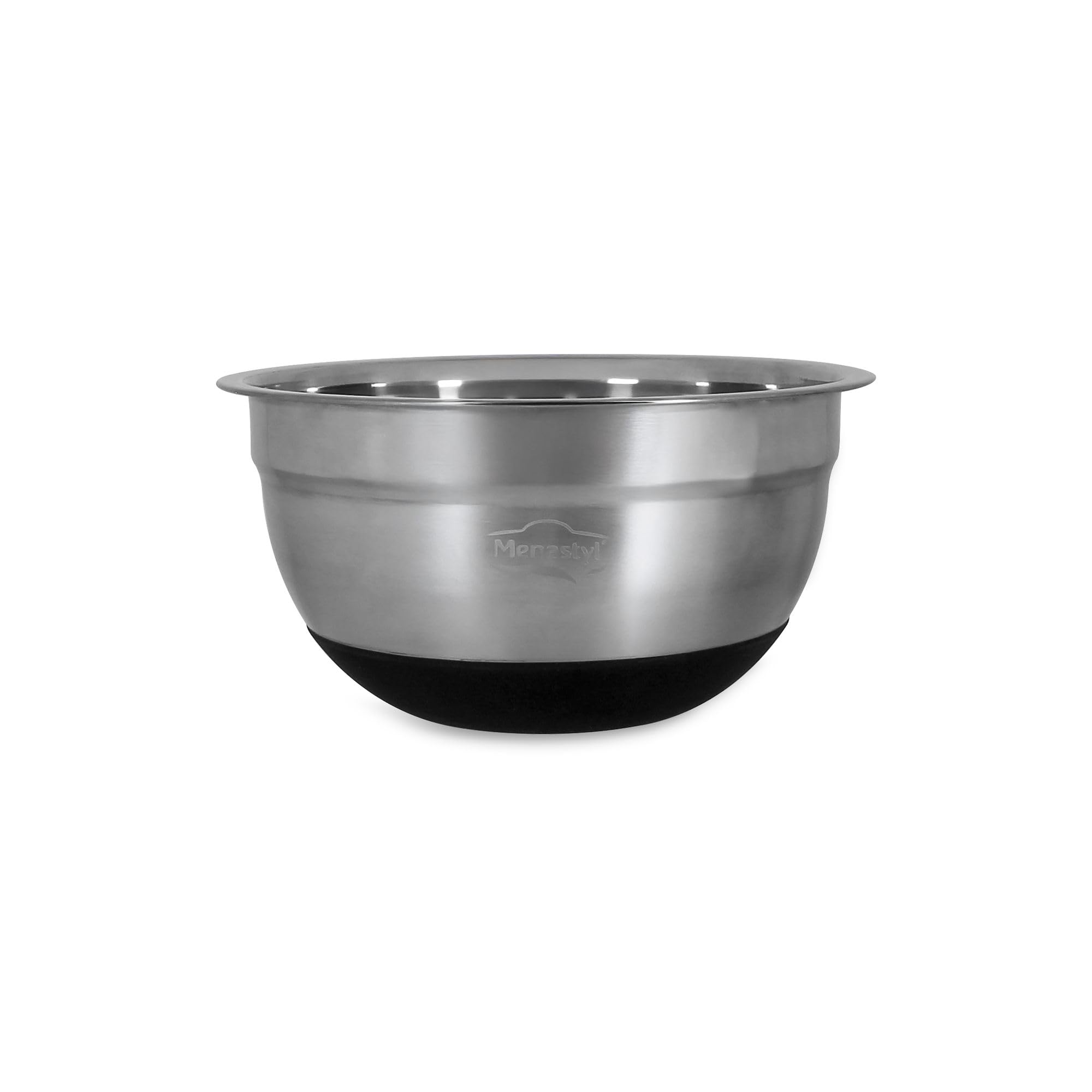 MENASTYL - Bol à mélanger en acier inoxydable 18cm 1.3l anti dérapant - 4615340