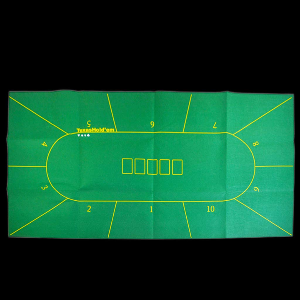 1 Pieza 180 * 90 cm paño de Mesa de póquer Texas Hold'em diseños de póquer Mantel Fieltro 10 Jugadores Alfombra de póquer/Tapis Poker