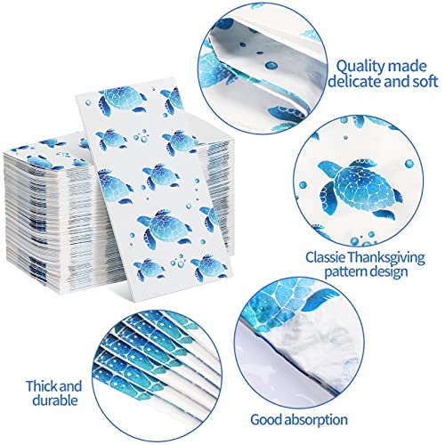 Turtle Disposable Hand Towels Paper Napkins For Bathroom Guest Decorative Soft Towels Ocean Party Supplies Summer Sea Decoration For Graduation Birthday Holiday Dinner Wedding Baby Shower (100 Pcs) #TOP2