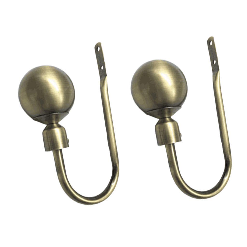 Crochet de Rideau en Alliage d'Aluminium Forme en U Patère pour Rideau - Bronze Solide Bronze Solide