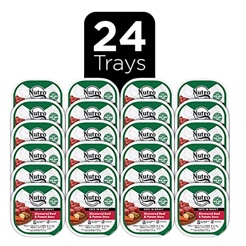 Nutro Adult Natural Grain Free Wet Dog Food Cuts In Gravy Simmered Beef & Potato Stew, (24) 3.5 Oz. Trays #TOP1