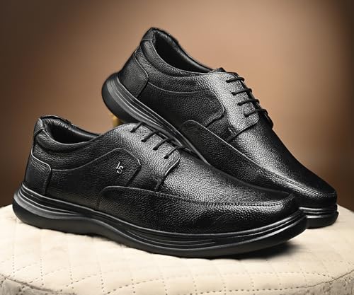 Image of LOUIS STITCH Men's Formal Derby Shoes | The Comforter Series | Ultra-Lightweight Lace-Up Shoes for Men| Perfect for Business, Formal & Occasion Wear | LSLXPDDB