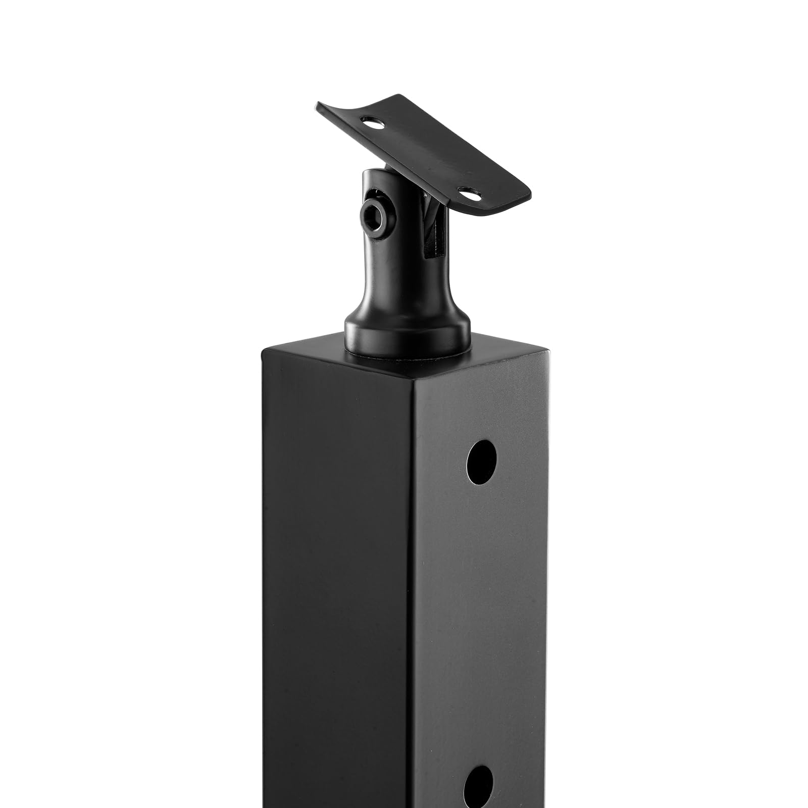 VEVOR Kabelgeländerpfosten, 4er-Pack, 1067x50,8x50,8 mm, vorgebohrtes horizontales Loch, Edelstahl SUS304, gebogene horizontale Halterung, für Handlauf, Balustrade, schwarz, 4JZLGZXHS106URZU0001V0
