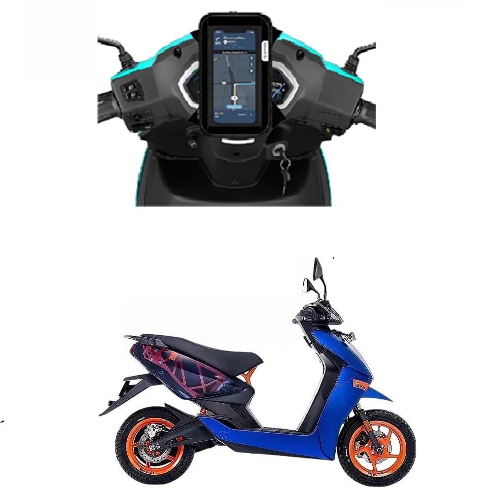 Mobile Holder for Scooter, Scooty & Motorcycle Compatible for Ather 450 Apex, Mirror Mount, 360° Rotation, Strong Anti-Slip Grip, Wide Adjustable Fit for All Smartphones (Black)-image-49