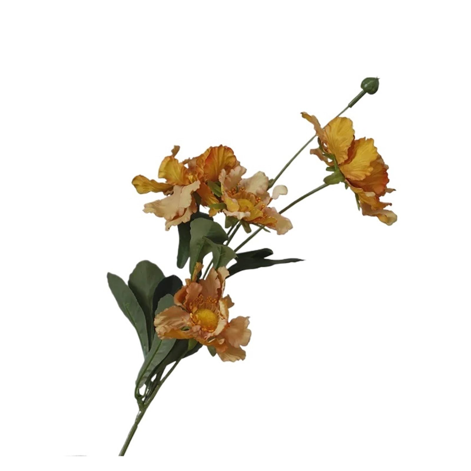 Casetlong 10Pcs Artificial Flower Party Home Decoration Arrangement Photo Props(Yellow)