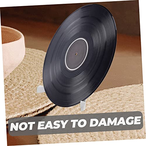 Asakkura 2Pcs Suporte De Disco De Vinil Ajustar Acessórios De Plástico Branco