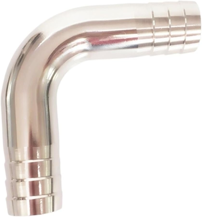 Stainless Steel Elbow 19mm 25mm 32mm 38mm 45mm 51mm 57mm 63mm 76mm 89mm 102mm OD Hose Barb 304 Stainless Steel Sanitary 90 Degree Elbow Pipe Fitting(76mm)