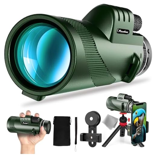 Pankoo 40X60 Monocular Telescope with Smartphone Holder & Tripod, 2021 Power Prism Compact Monoculars for Adults Kids HD Monocular Scope for Bird Watching Hunting Hiking Concert Travelling
