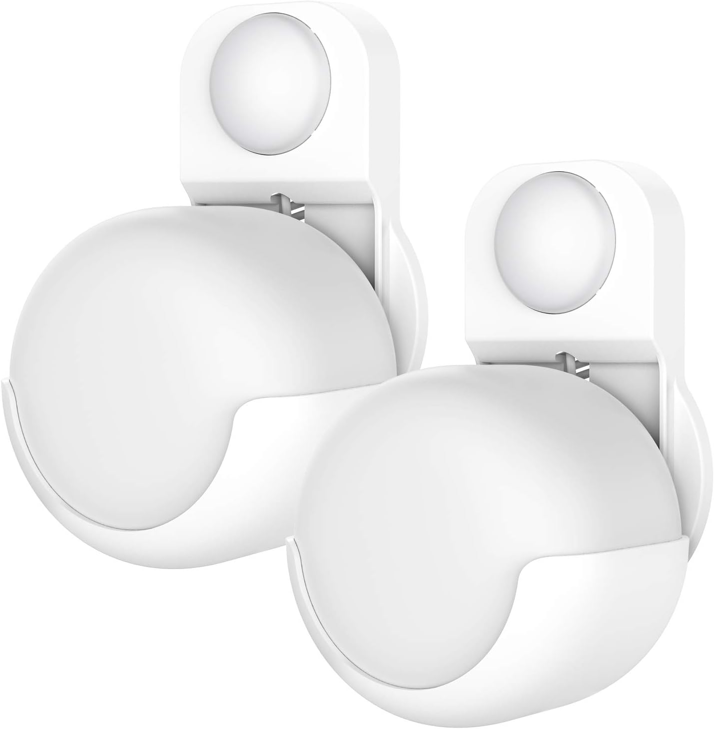 HOLACA Outlet Wall Mount Hanger for Google Nest WiFi Router(2nd Generation), Space Saving Holder, Easy Moved, Cord Management for Google Nest WiFi Router Without Messy Wires and Screws (2 Pack)