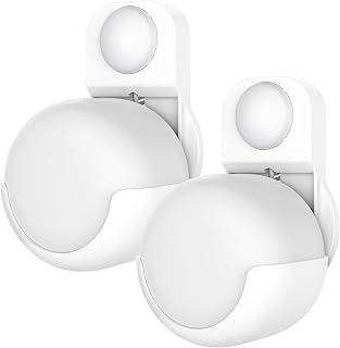 HOLACA Outlet Wall Mount Hanger for Google Nest WiFi Router(2nd Generation), Space Saving Holder, Easy Moved, Cord Management for Google Nest WiFi Router Without Messy Wires and Screws (2 Pack)