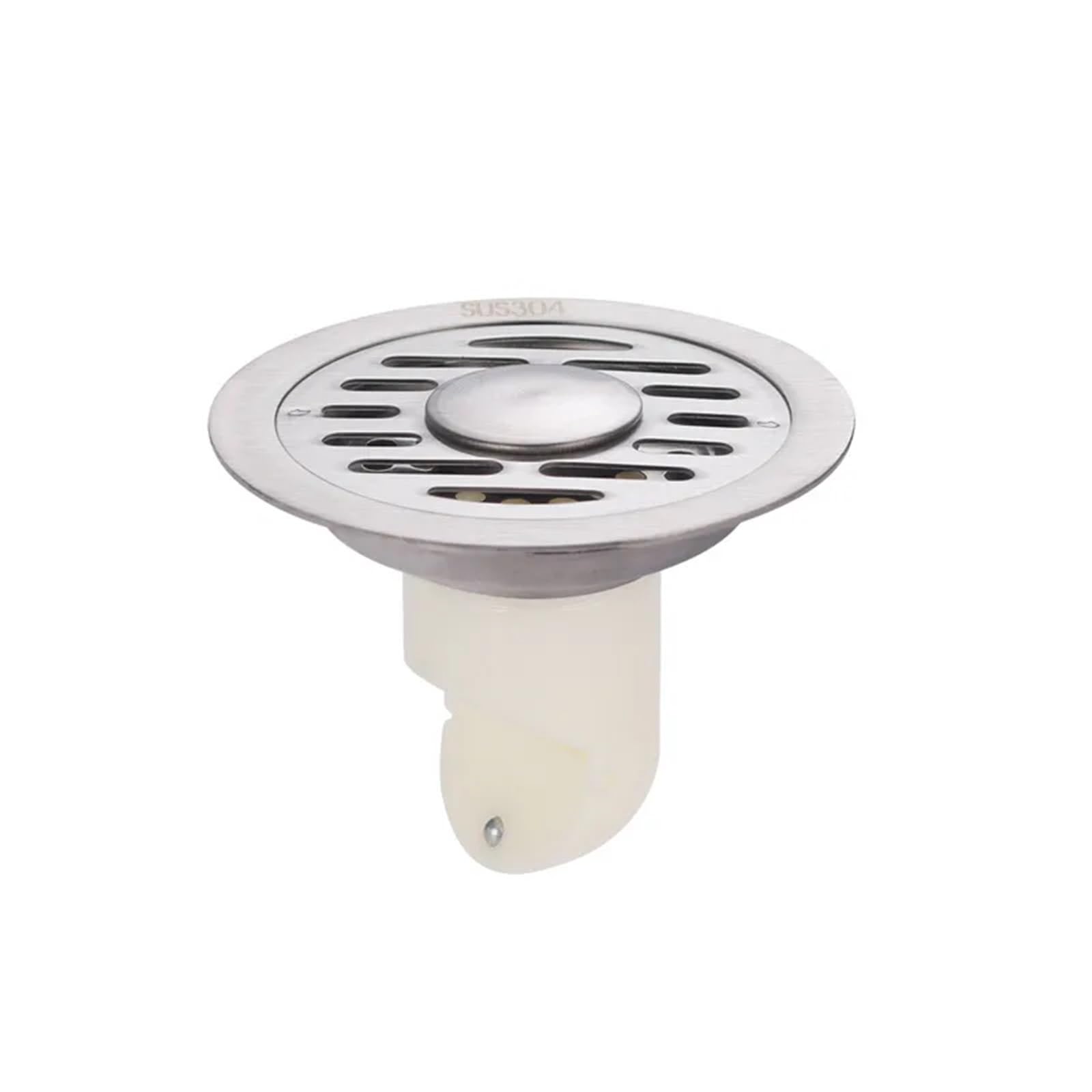 Drain de Sol de Salle de Bain Rond de 4 Pouces 9,8 cm 304 en Acier Inoxydable Grille de vidange de Salle de Bain Drain de déchets de Cuisine Accessoire de Salle de Bain 1 pièces(C)