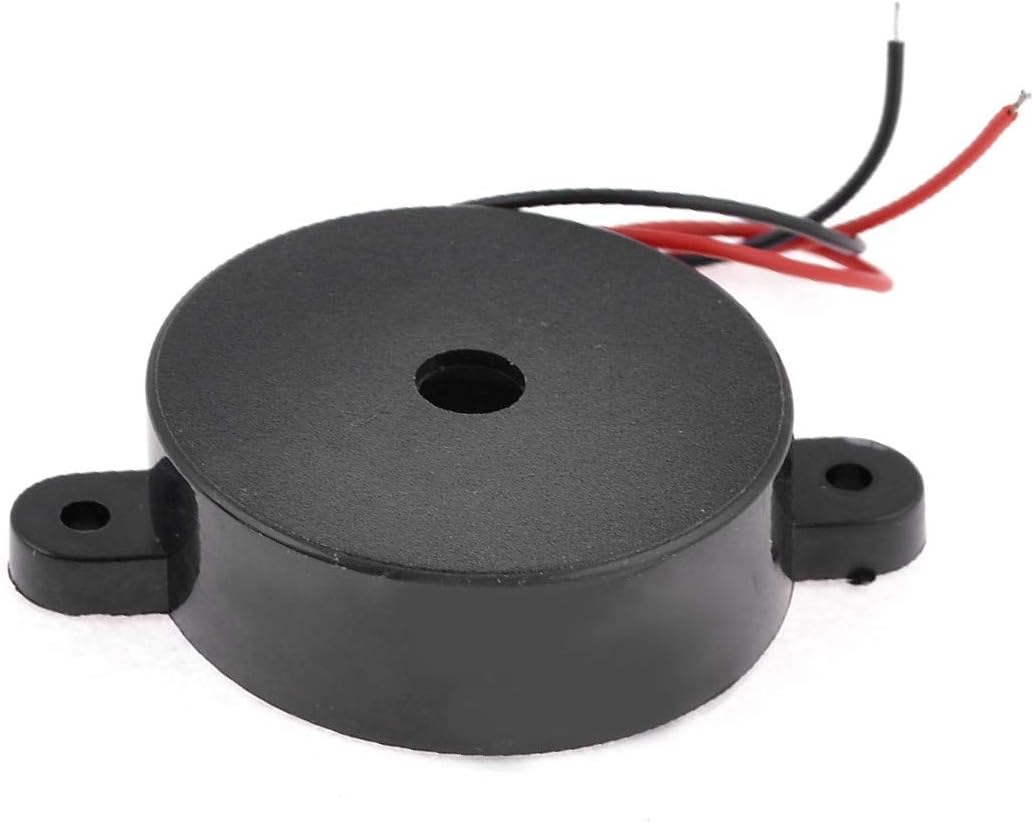 New Lon0167 Black Housing DC 3-24V 2 Wire Industrial Electronic Discontinuous Sound Buzzer 95dB(Schwarzes Gehäuse DC 3-24 ν 2 Wire Industrial Electronic Discontinuous Sound Summer 95dB