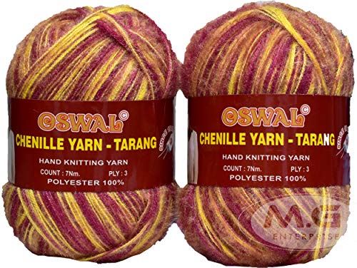 Image of M.G Pancy 200 gm Soft Tarang Feather Wool Yarn for Knitting and Crochet