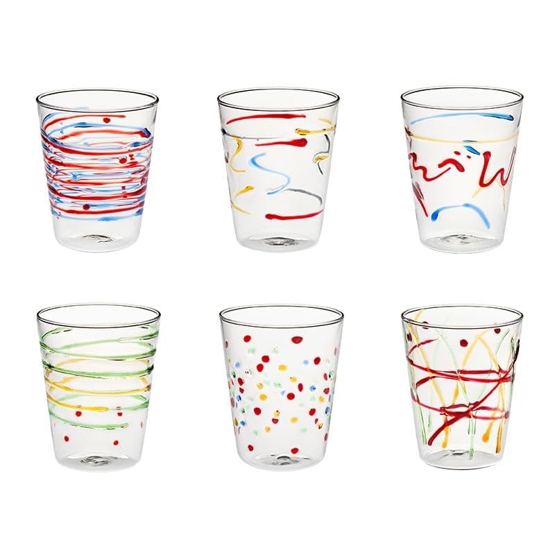 Carnival 6 Tumbler Acqua Assortiti