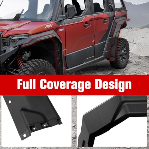 Image of Fender Flares for 2024 Polaris Xpedition XP /ADV, Full Coverage Front & Rear Extended Mud Guards Mud Flaps for Polaris Xpedition XP /XP 5 /ADV /ADV 5 2024+ Accessories (Replace #2890638)