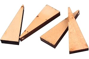 Wood Triangles for Crafts: 50pcs Unfinished Wooden Triangles for DIY Projects