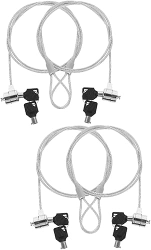 Cerraduras de seguridad para laptop, 4 juegos de cerradura para computadora portátil, monitor portátil, cerradura de PC para tableta, accesorios de