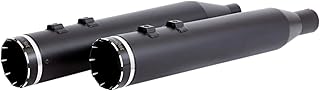 202835 Black 4.5" HP-Plus Slip-Ons with Black Tracer Tips for 2017-Newer Harley Touring