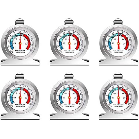 Thlevel Termómetro de Frigorífico de Acero Inoxidable con Gancho (6PCS) Cover