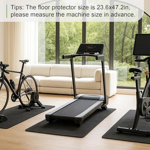 Treadmill Mat, Exercise Equipment Mat, Heavy-Duty Protective Floor Mat for Under Stationary Bike, Spin Bike, Non-slip, Noise Reduction (120x60cm) - Image 3