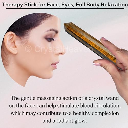 Image of Tiger Eye Crystal Wand - Pointed Crystal Wand for Energy Healing, Chakra Balancing, Meditation and Home Decor - Crystals and Healing Stones for Gift
