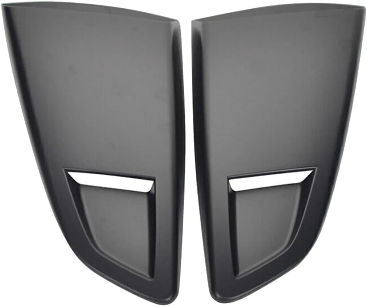Matte Black 1/4 Rear Side Vent Quarter Window Louver Shutter Cover Trim Compatible with Ford Mustang 2015-2022