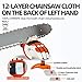 Vgo 1Pair Chainsaw Gloves, 12-Layer Chainsaw Protection on Left Hand Back, Safety Leather Work Gloves, Mechanic Gloves (XL,Orange, GA8912)