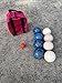 BuyBocceBalls Listing - Premium Heavy Duty 8 Ball Bocce Bag - red with Black Handles
