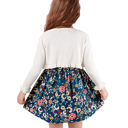 Girls Long Sleeve Bolero Cardigan Shrug Beaded Lace Cotton Flower Jacket Shrug Short Cardigan Dress Cover Up4