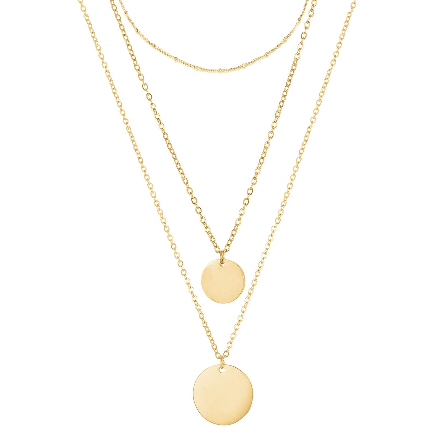 BONNYBIRD® Wasserfestes Edelstahl Ketten Set Damen in Silber, Gold & Roségold - Langlebige Halskette Damen, 100% Wasserfest & Hautverträglich BonnySydney
