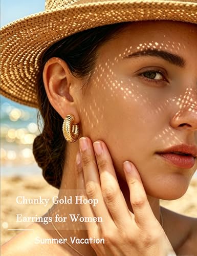 16 Pairs Gold Hoop Earrings Set for Women, Chunky Statement Earrings - image 2