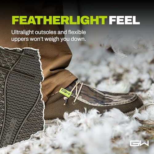 Image of Gator Waders Womens Camp Shoes - Breathable Slip-On Loafers - Elastic Laces - Ultralight All Day Cushioning - Fitted Feel