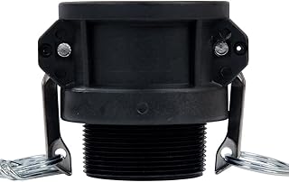 Quafwia 1 PC Polypropylene Cam Groove Fitting Standard Type B Camlock Fittings, 2" Female Coupler x 2" Male Thread 2 inch camlock fittings With Camlock Gasket Inside