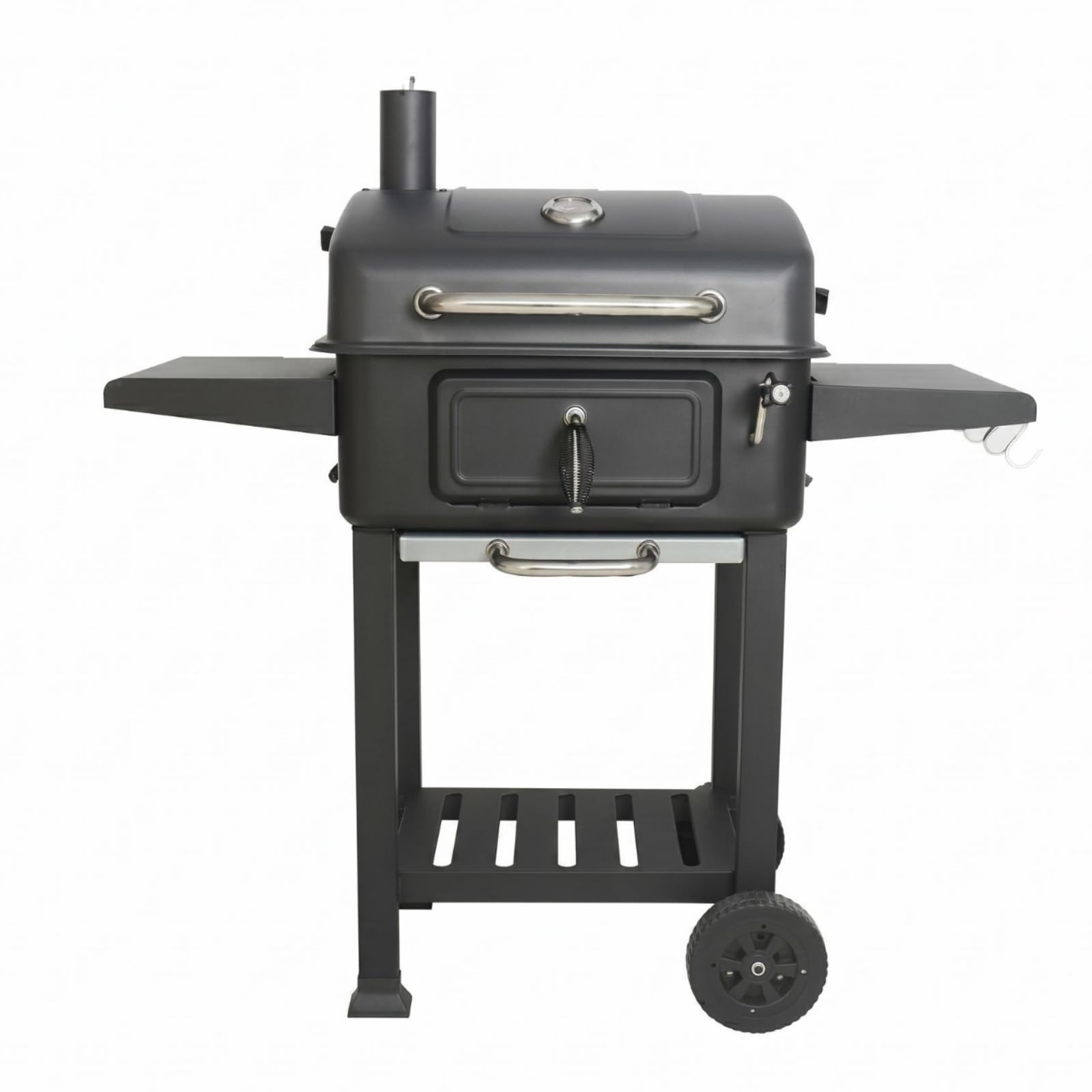 Barbecue con Coperchio Mobile Grill a Carbone con Ruote Ventilazione Regolabile Barbecue Ruote