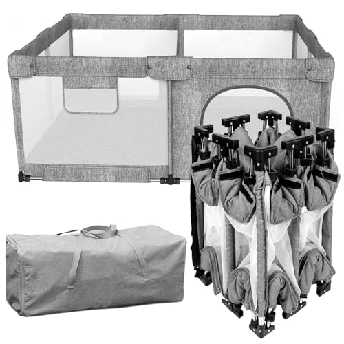 Derimkcoa Foldable Baby Playpen 130x130x68cm