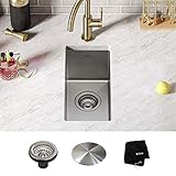 Kraus KHU101-10 Standart PRO Undermount 16 Gauge Stainless Steel Single Bowl Bar Prep Kitchen Sink,...