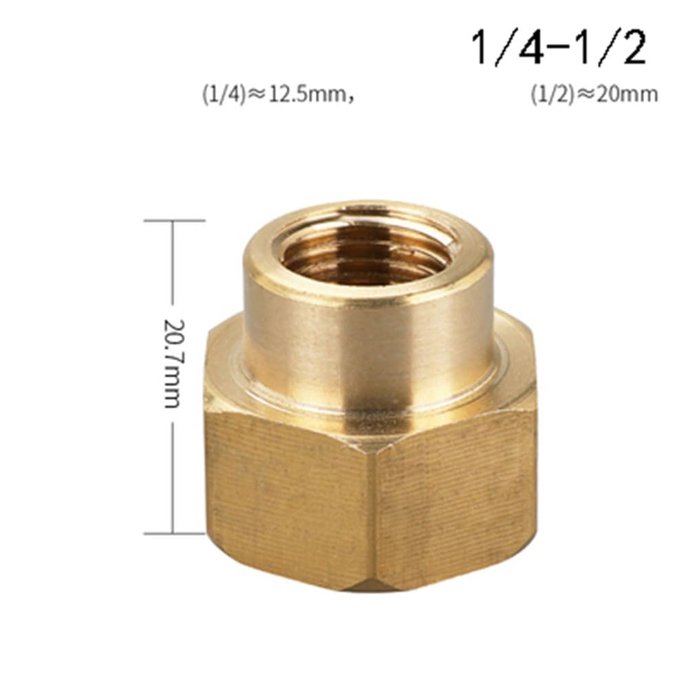Raccordo esagonale per tubo in ottone, raccordo per tubo flessibile in rame, filettatura femmina 1/8" 1/4" 3/8" 1/2" 3/4" BSP,