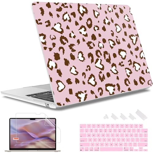 May Chen Compatible with Newest MacBook Air 13.6 Inch Case 2022 Release Model A2681 M2 Chip, Plastic Hard Shell Case Cover for MacBook Air 13 inch with Liquid Retina Display & Touch ID, Leopard Grain